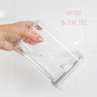 Airtight seal of the Push Top Pantry Containers keeping food fresh.
