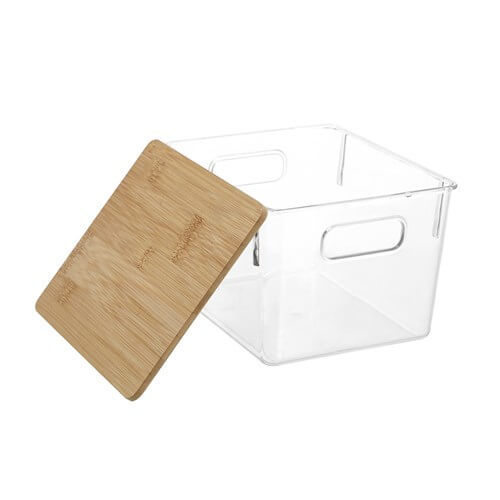 Durable and clear Crystal Encore Container ideal for kitchen, bathroom, and office use.