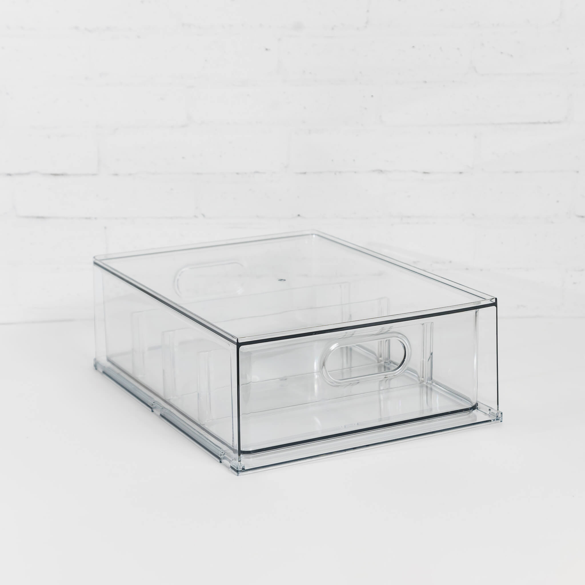 Collection of medium modular storage drawers in various configurations.