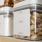 personalised custom pantry labels for an organised kitchen