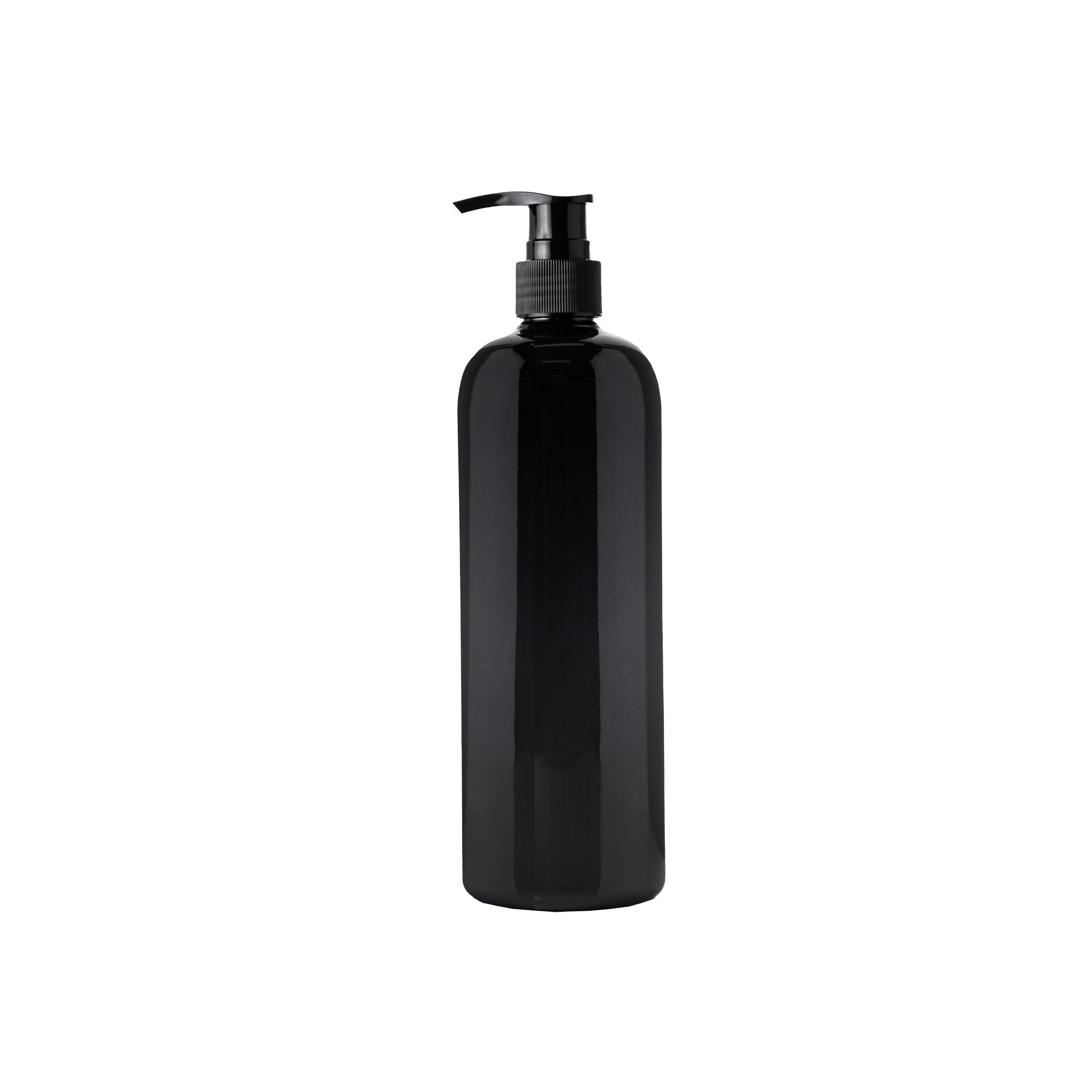 Black plastic pump bottles