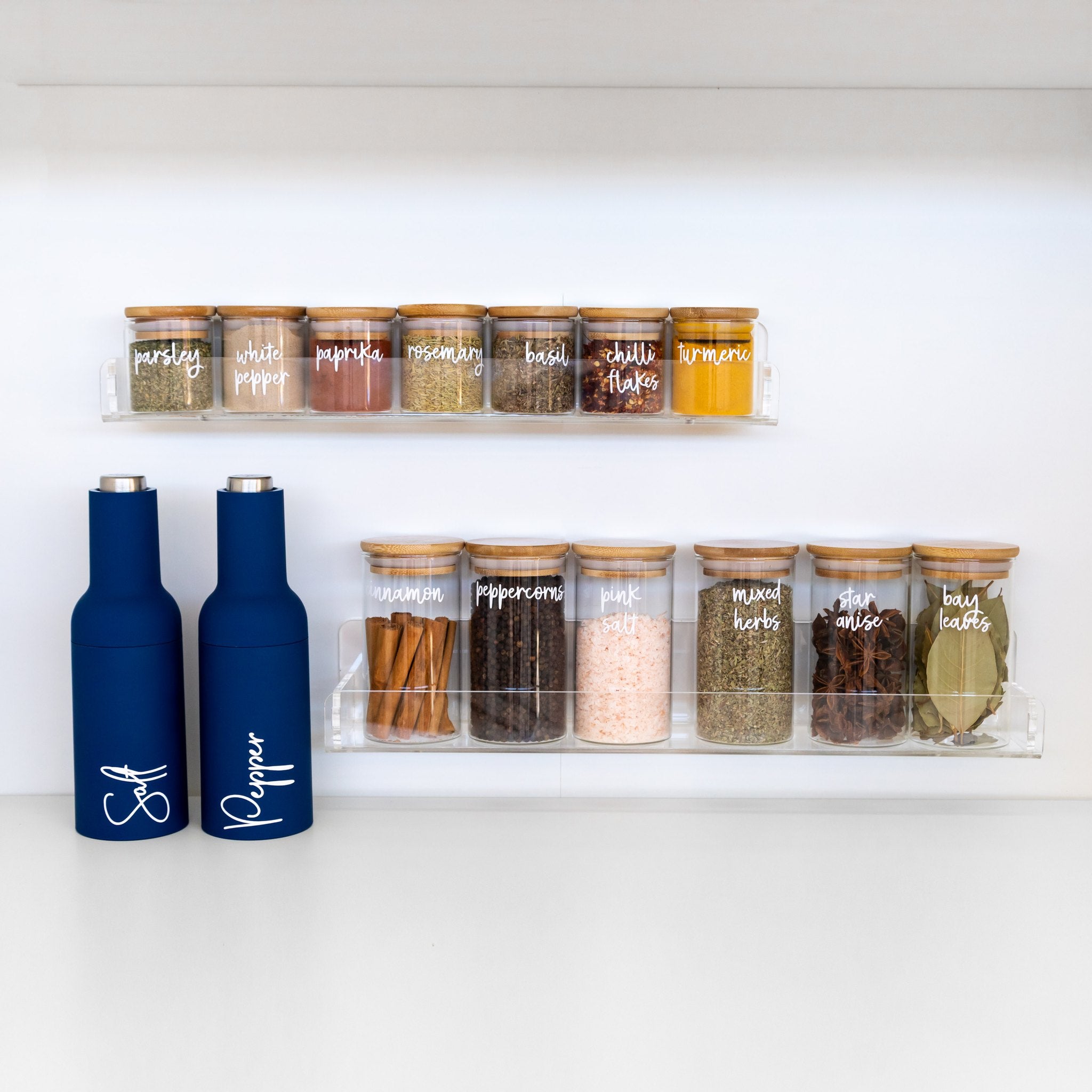 Acrylic Wall Mounted Spice Rack Shelf