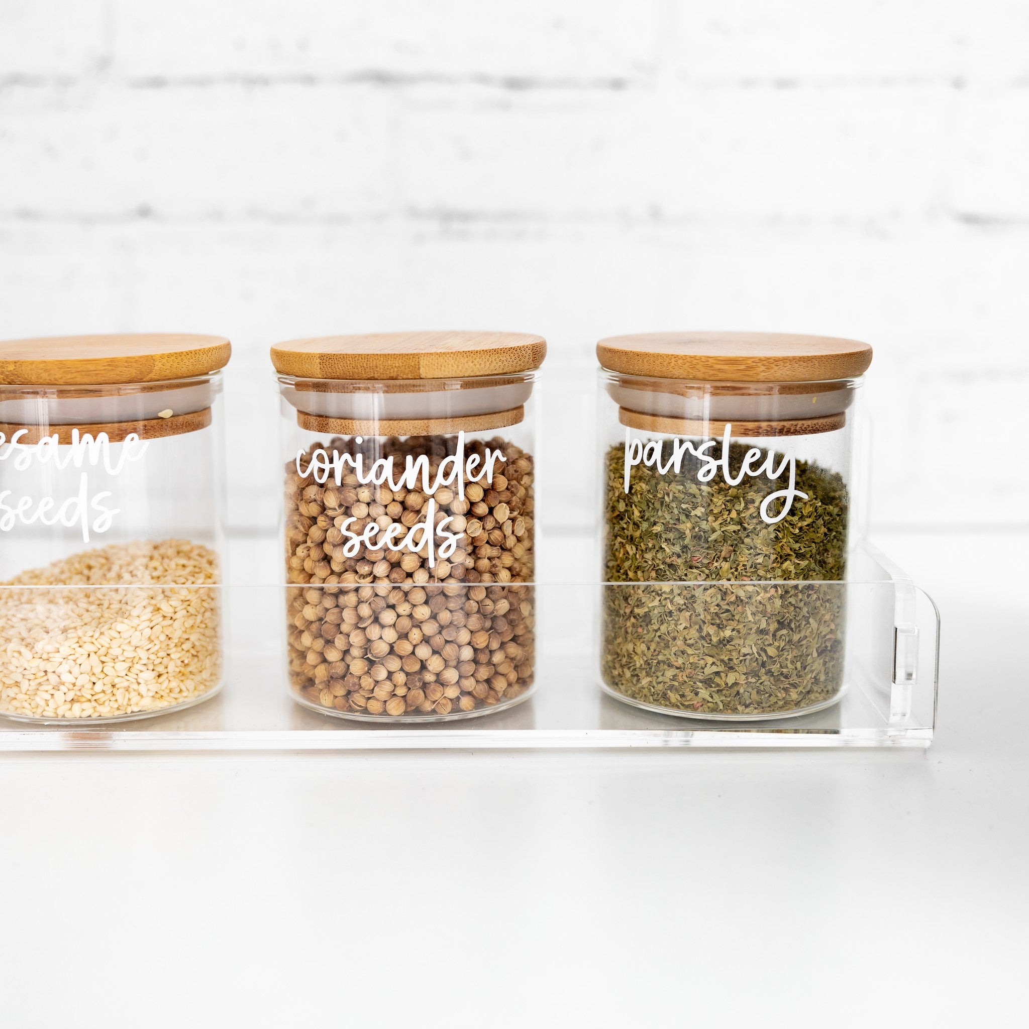 Acrylic Wall Mounted Spice Rack Shelf