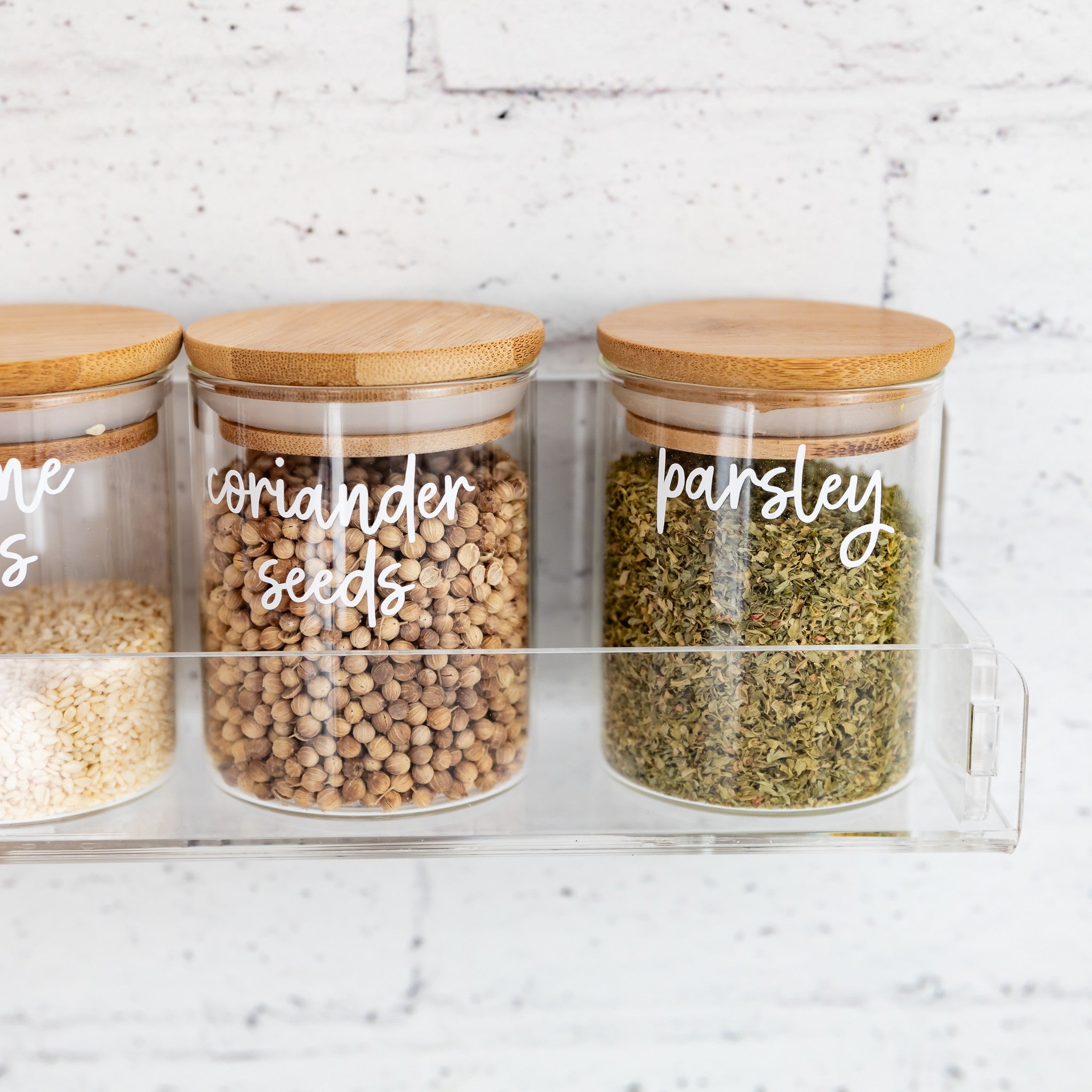 Acrylic Wall Mounted Spice Rack Shelf
