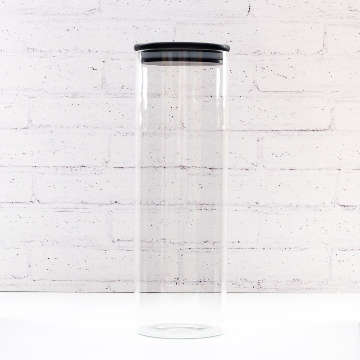 Black Glass Pantry Jar - 1.6 Litre – Pretty Little Designs Pty Ltd