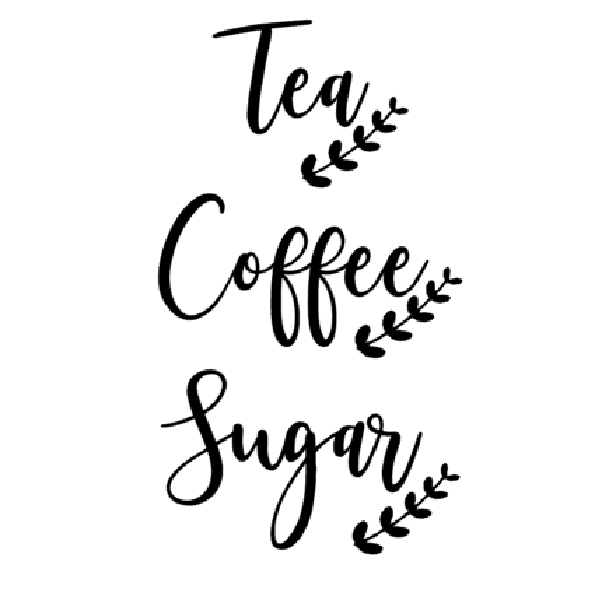 Orchid Tea, Coffee Sugar Labels Designs