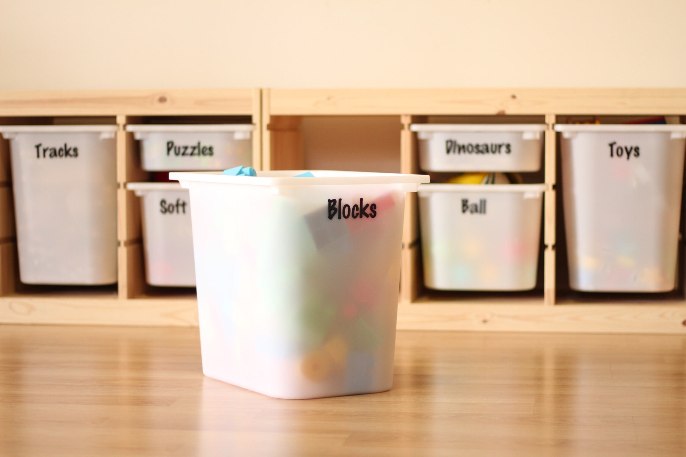 Playroom Storage Labels - Pretty Little Designs