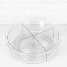 Smooth turning mechanism of the Crystal Lazy Susan for easy access to items.