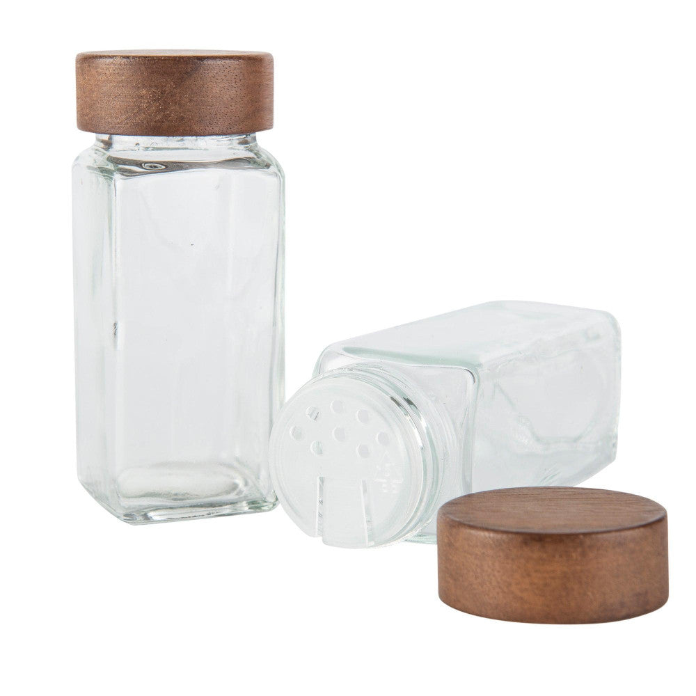 Square Glass Spice Jars
