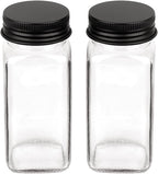 Square Glass Spice Jars