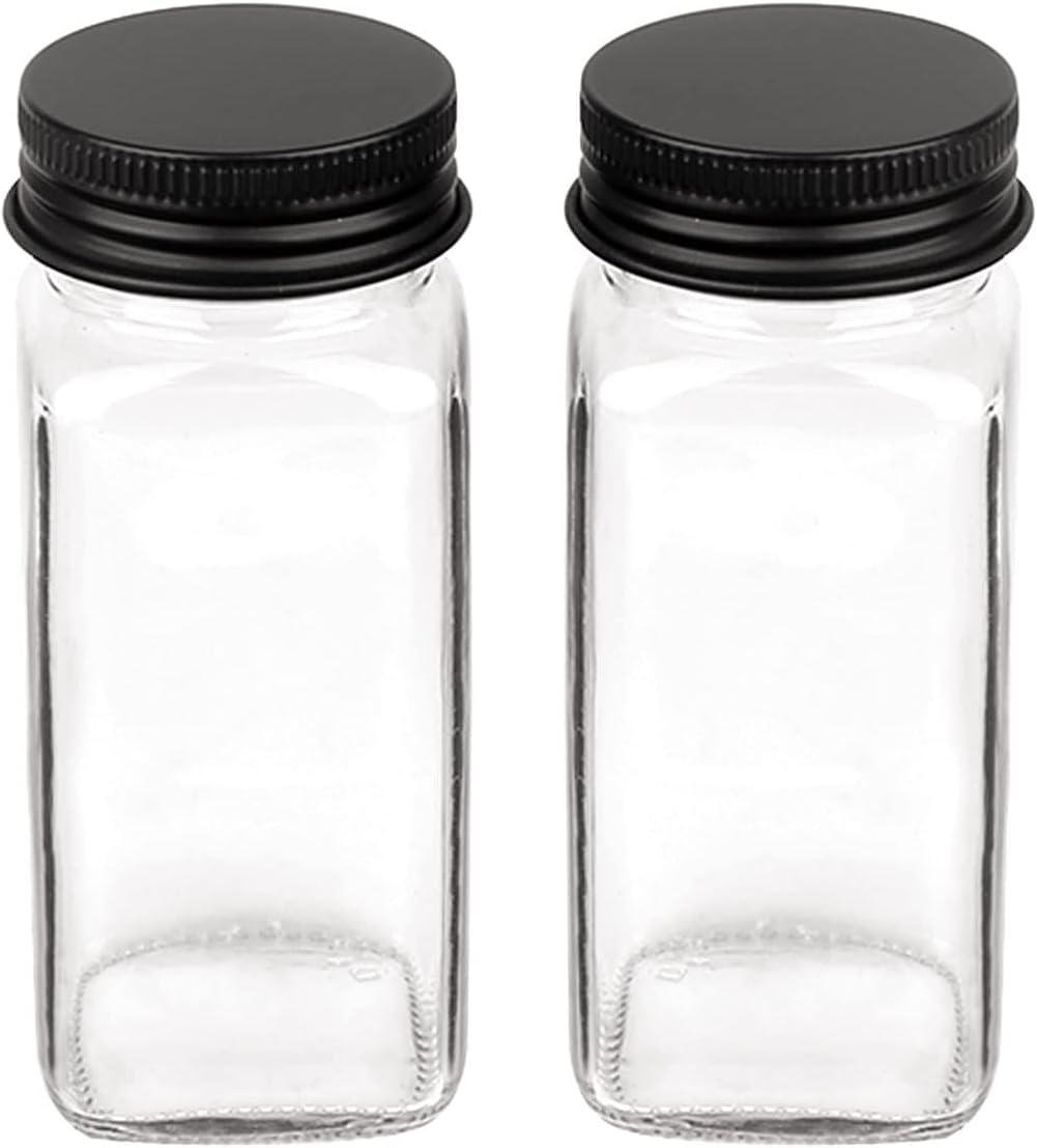 Square Glass Spice Jars