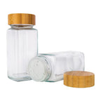 Square Glass Spice Jars