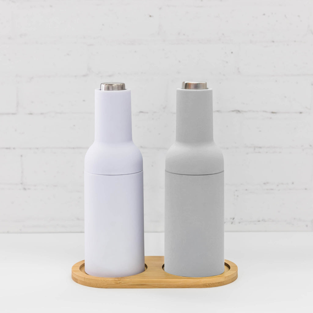 Automatic Gravity Salt & Pepper Grinder (Set of Two) | Legacy Logo