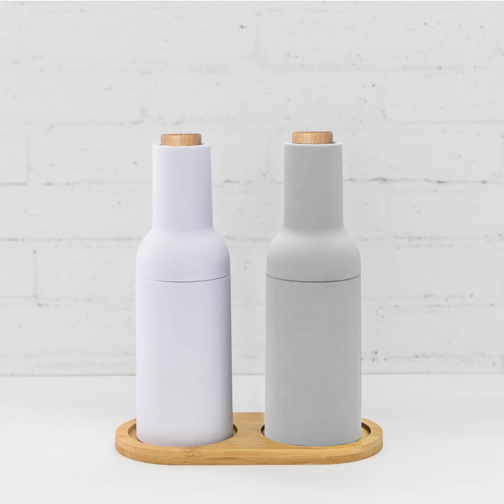 Automatic Gravity Salt & Pepper Grinder (Set of Two) | Legacy Logo