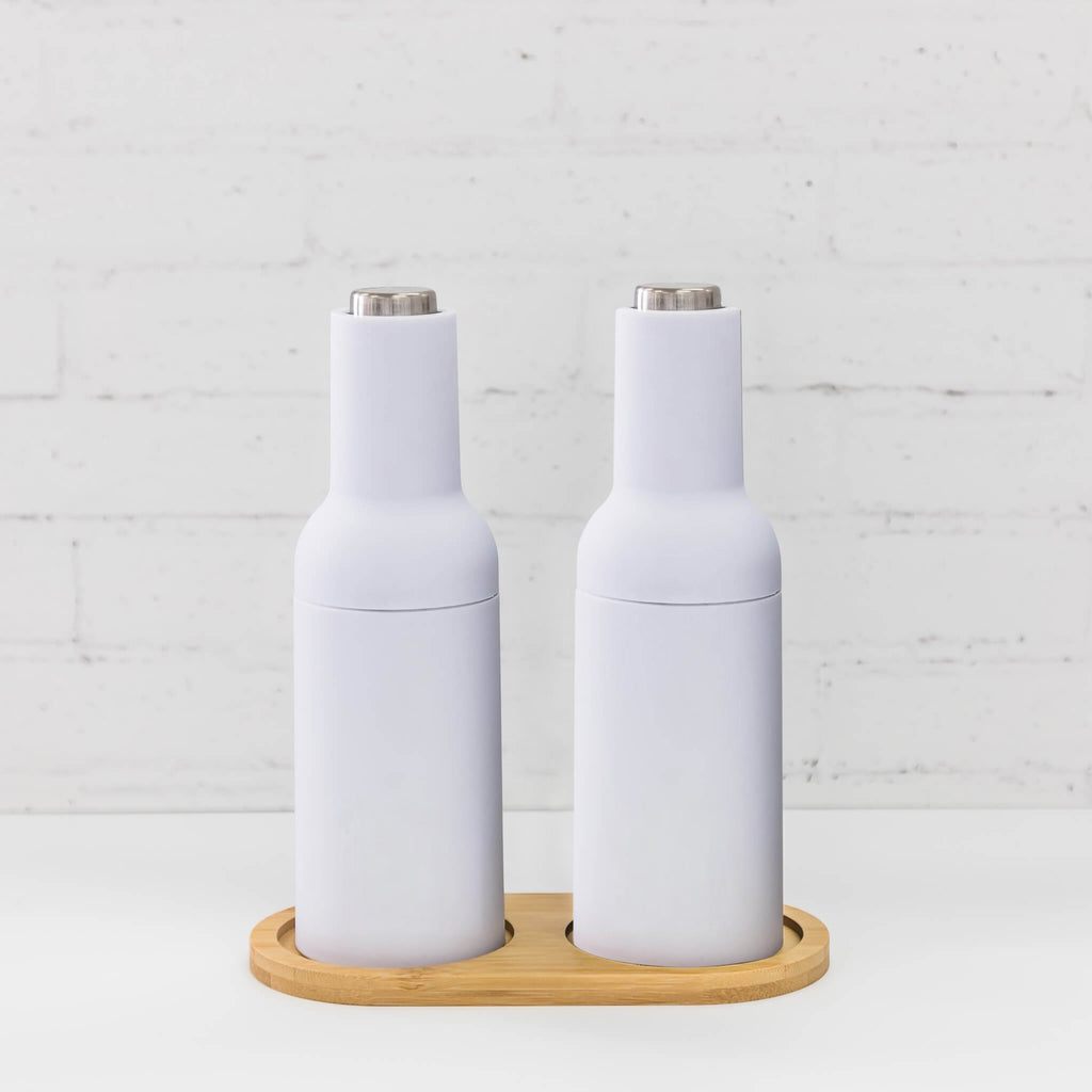 Automatic Gravity Salt & Pepper Grinder (Set of Two) | Legacy Logo