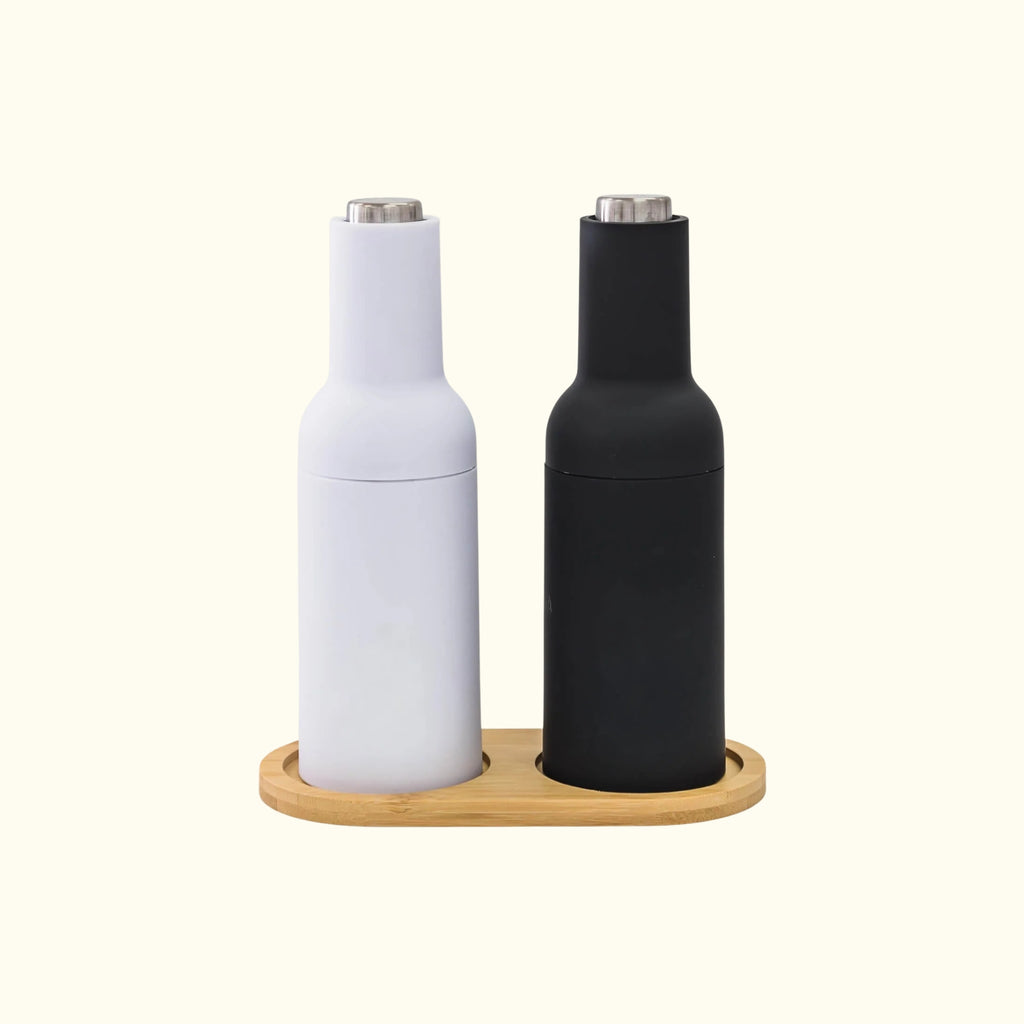 Automatic Gravity Salt & Pepper Grinder (Set of Two) | Legacy Logo