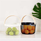 Elegant and versatile Mesh Round Basket used for storing larger items.