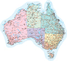 great map fopr a caravan Australian Map Sticker Decal