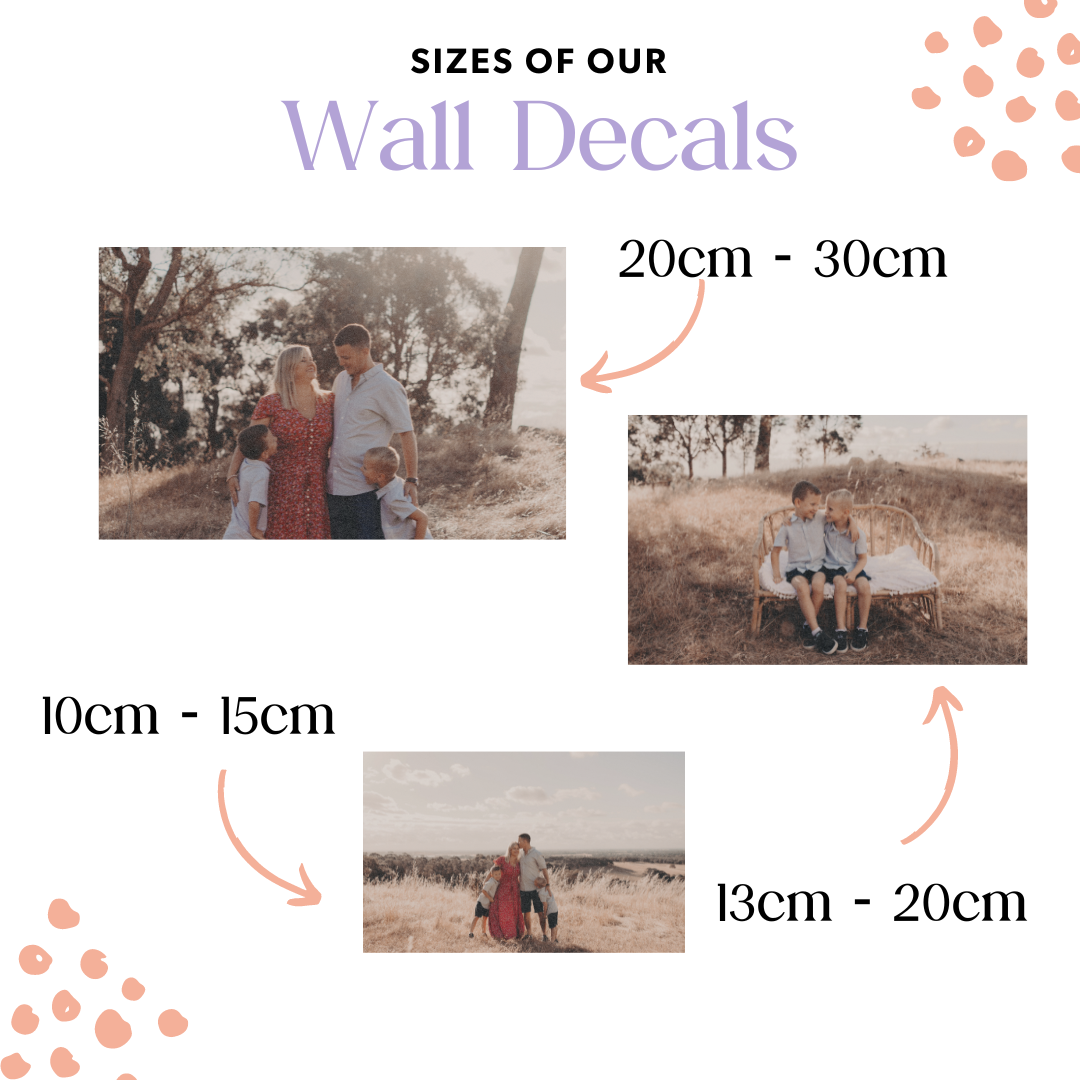 Quick and easy rectangle wall decals - Create a beautiful photo gallery wall in your home or caravan without damaging your walls.