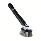 Soap Dispensing Dish Brush with soap reservoir handle for easy dishwashing.