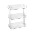 Durable construction of the crystal 3 tier shelf for long-lasting use.