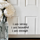 Empowering window affirmation stickers with motivational messages for daily encouragement.