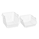 Collection of storage solutions showcasing various wire stacking baskets.