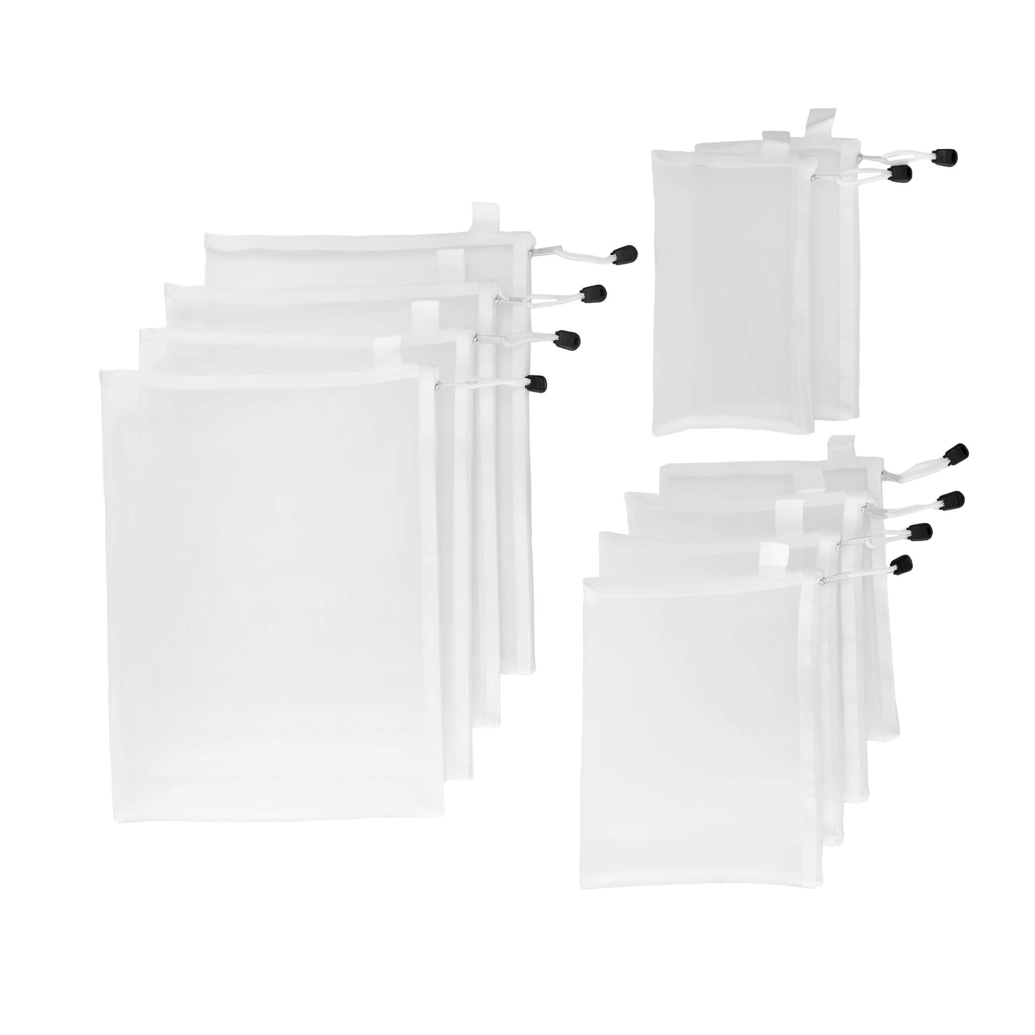 A5 mesh toy storage bags with zipper – 6 pack