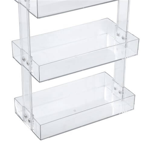 Organised space featuring the crystal 3 tier shelf for stylish storage.