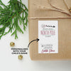 Customisable Special Delivery from Santa gift tag designed for festive gift wrapping.