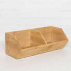 Two-Section Bamboo Storage Tray – Stylish and functional organiser with two separate areas for efficient storage