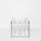 Two-Tier Can Holder in Clear – Stylish organiser with two levels for maximising can storage and accessibility.