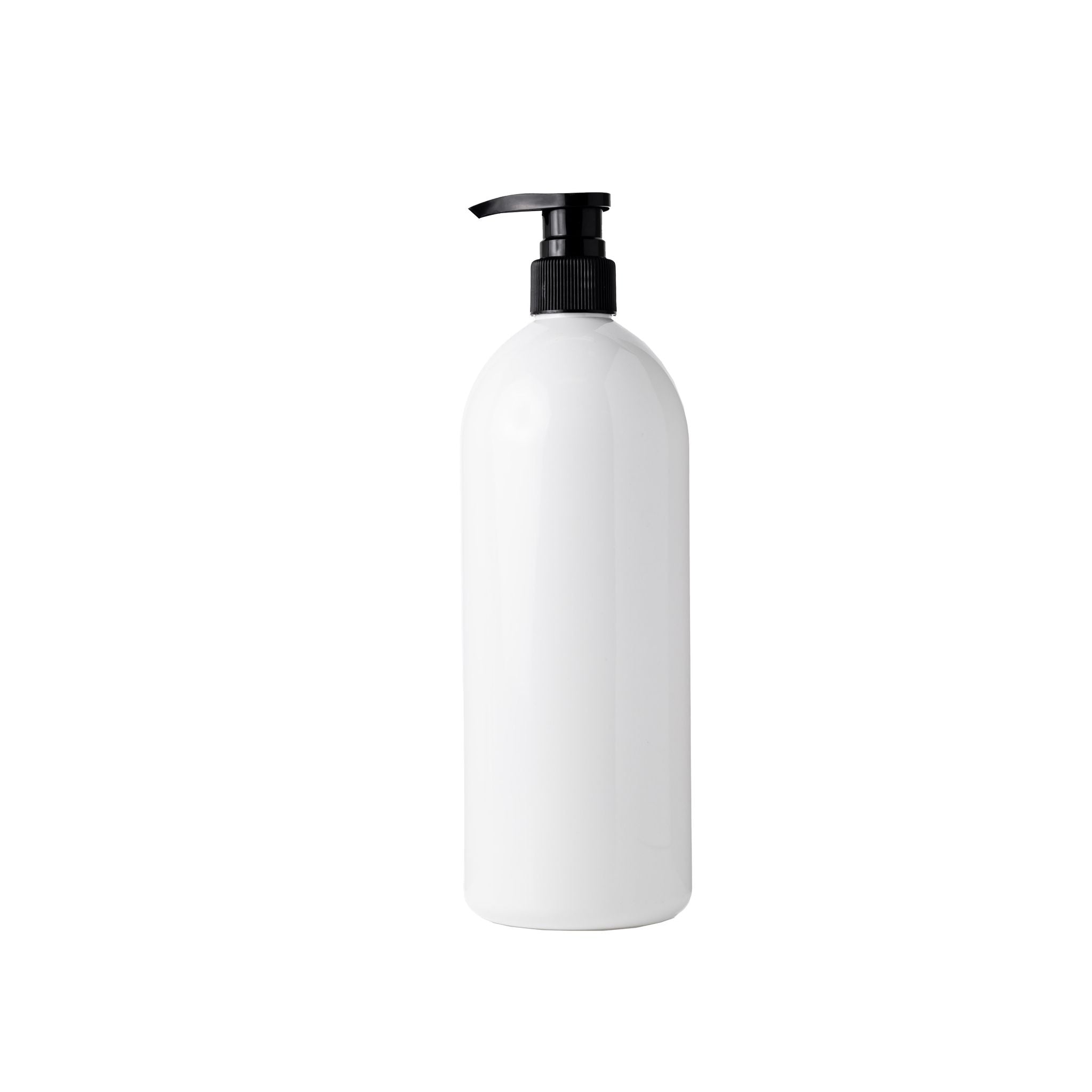 White plastic pump bottles