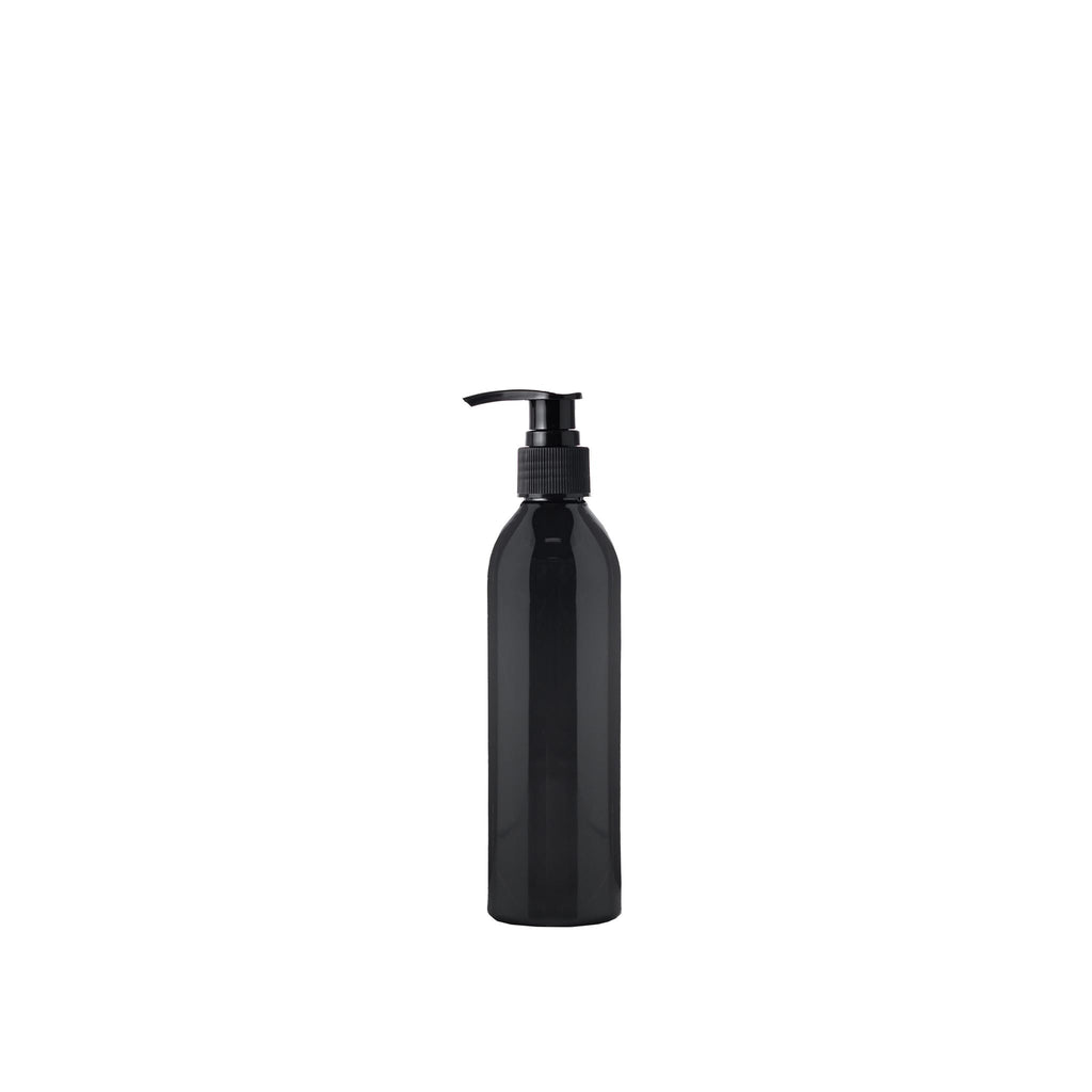 Black plastic pump bottles