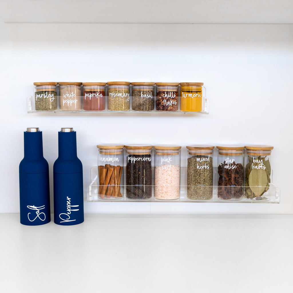 Acrylic Wall Mounted Spice Rack Shelf