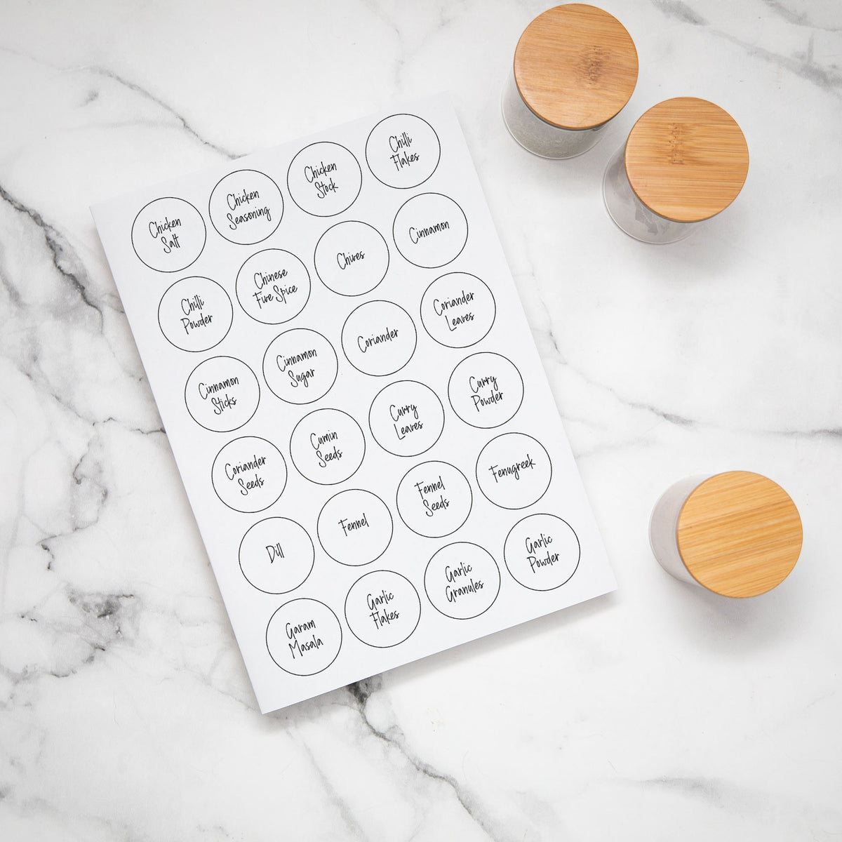 Spice Jar Labels - Buy Labels for Kitchen Online | Pretty Little Designs