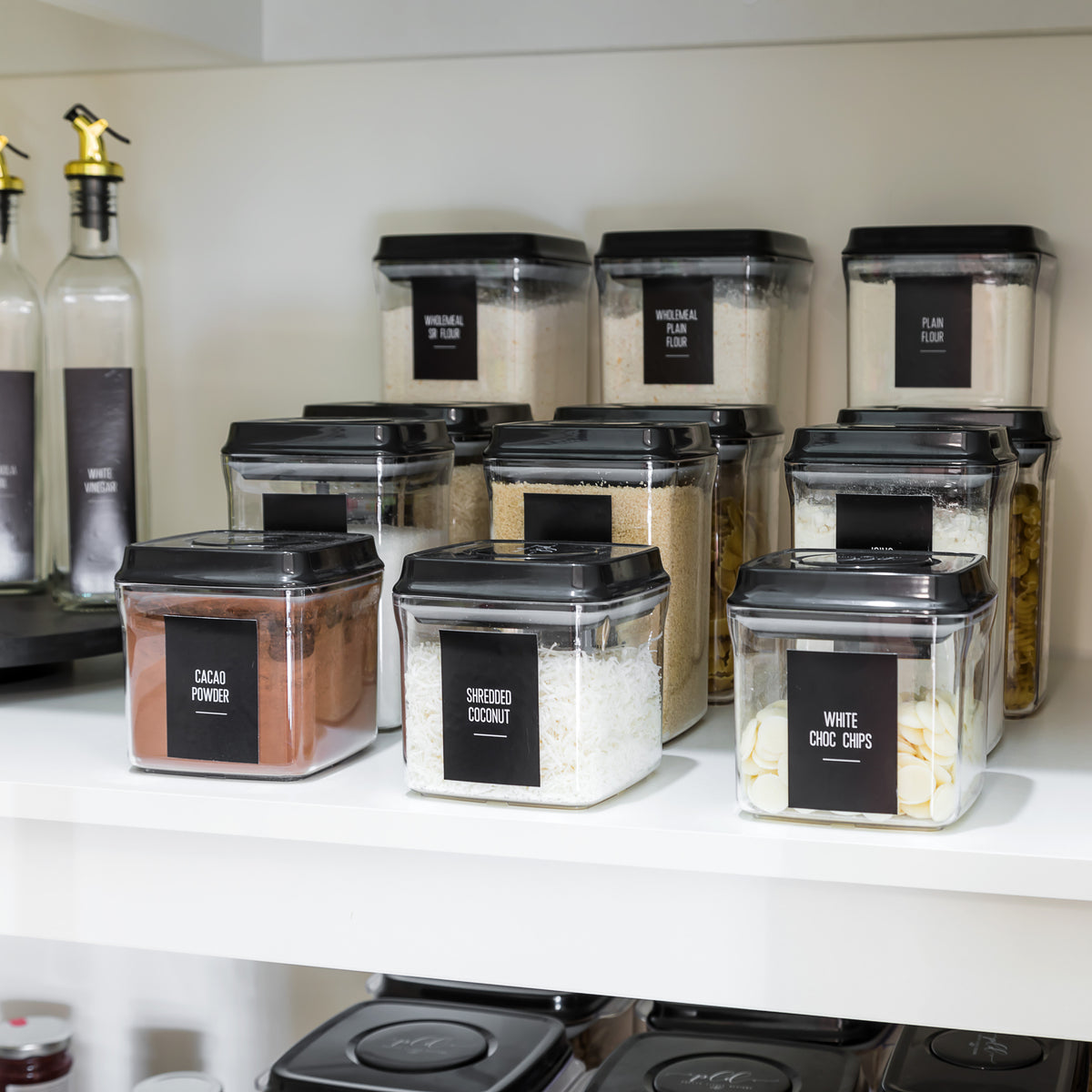 Modern Minimalist Peel & Stick Pantry & Spice Labels
