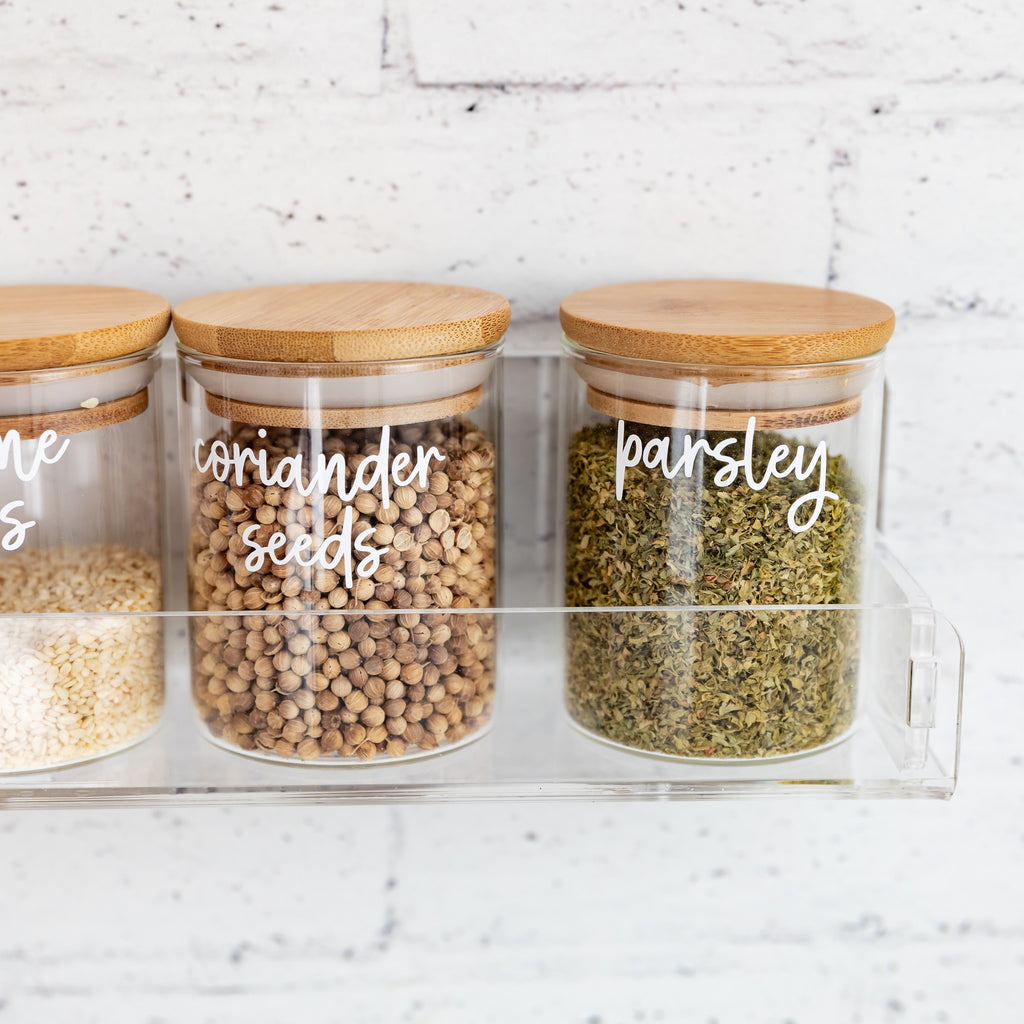 Acrylic Wall Mounted Spice Rack Shelf