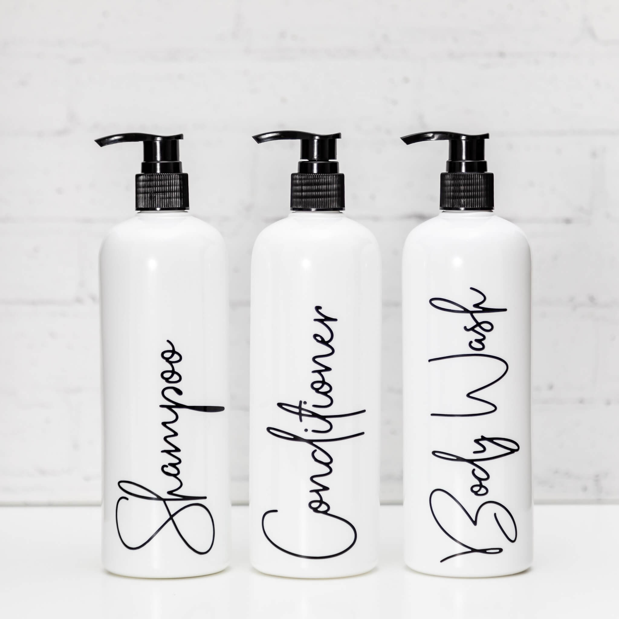 Dynamics Allieret Alperne Buy Refillable Shampoo & Conditioner Bottles with Pump, Dispenser, Labels –  Pretty Little Designs Pty Ltd