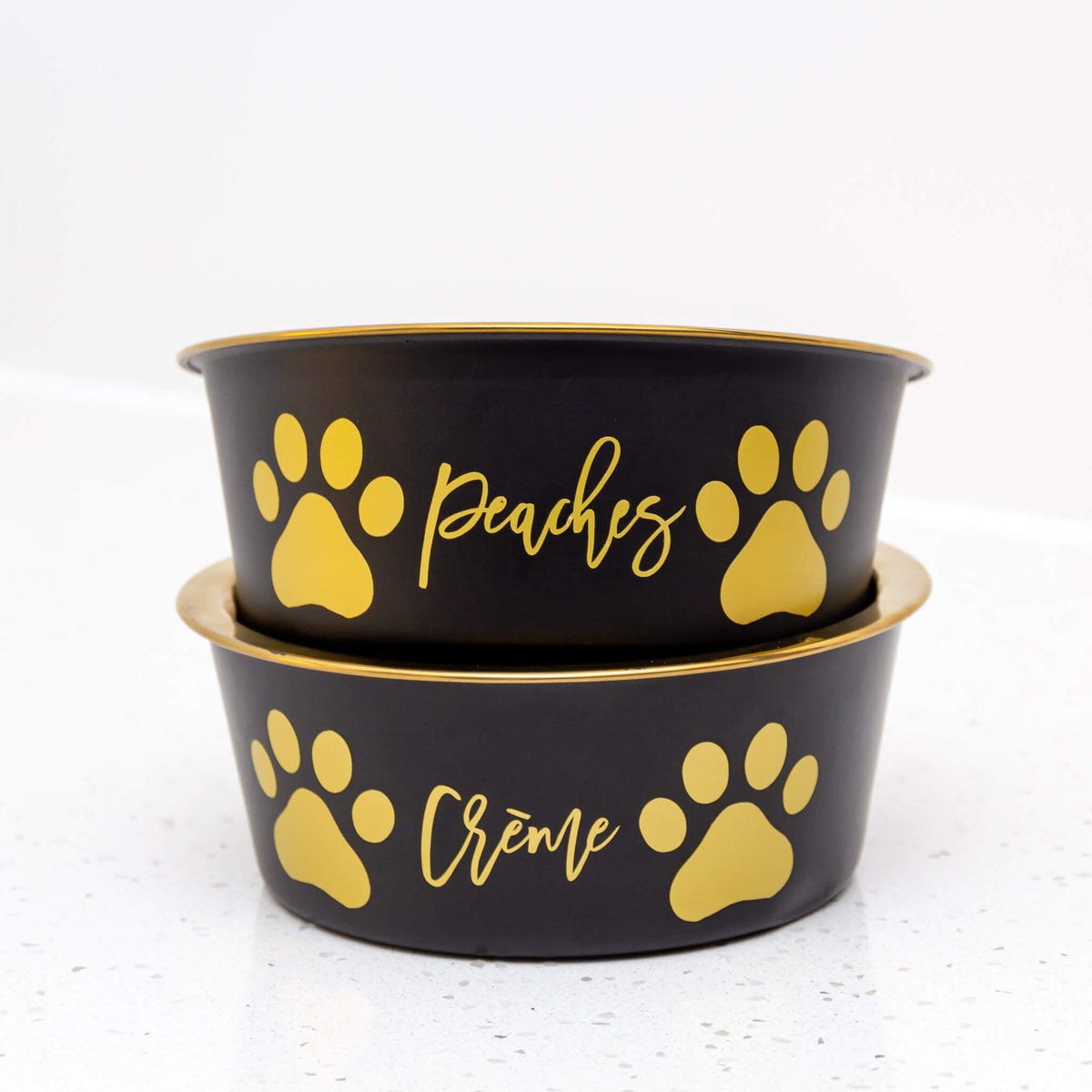 Custom Pet Bowl Name Labels