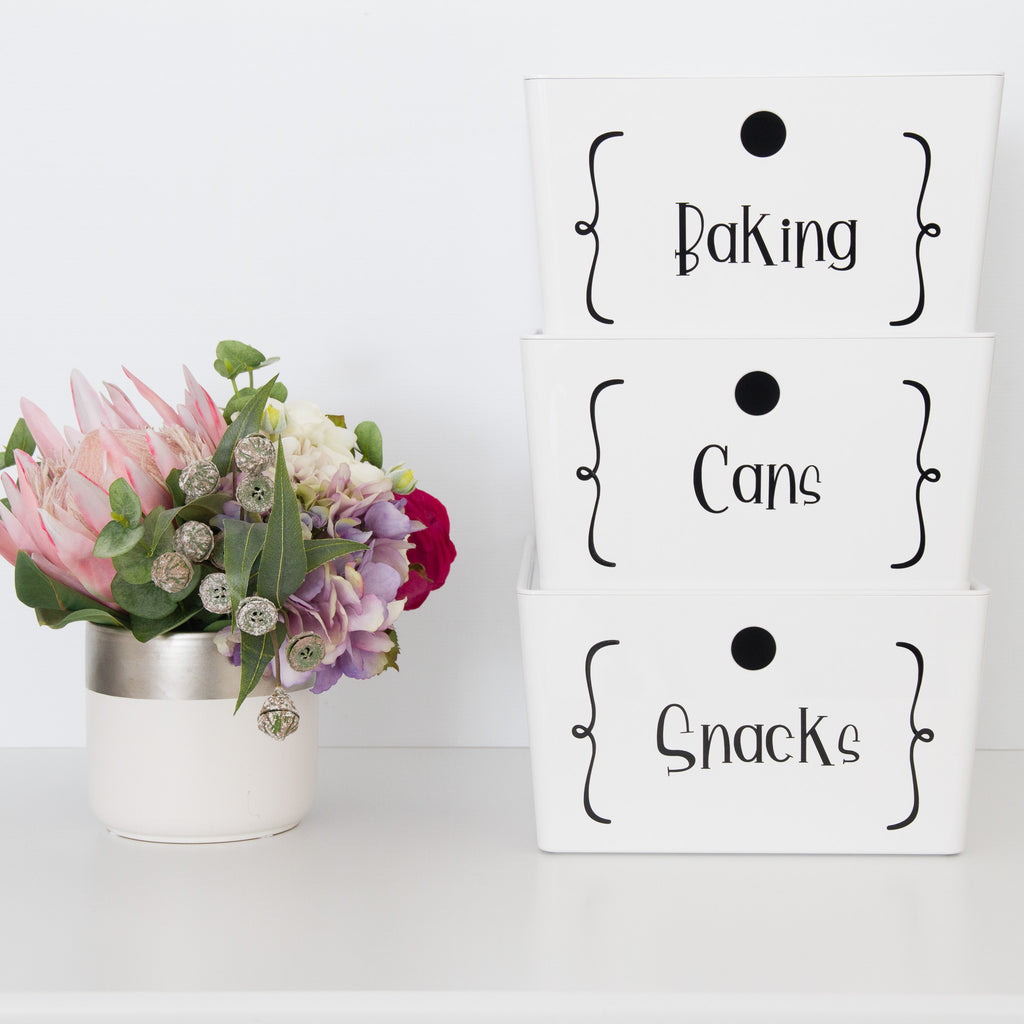 Storage Labels for Kitchen, Pantries, Toy Boxes or Anywhere