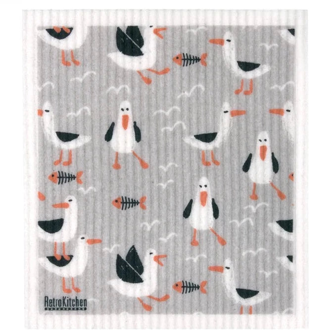 biodegradable dish cloth duck print
