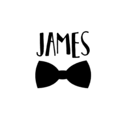 Personalised Name with Bow Tie - Pretty Little Designs