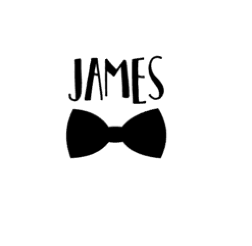 Personalised Name with Bow Tie - Pretty Little Designs