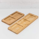 Bamboo Base Tray designed for oil and vinegar bottles for stylish kitchen organisation.