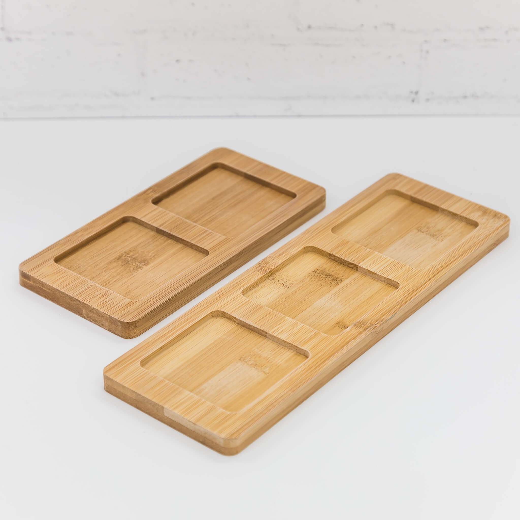 Bamboo Base Tray designed for oil and vinegar bottles for stylish kitchen organisation.