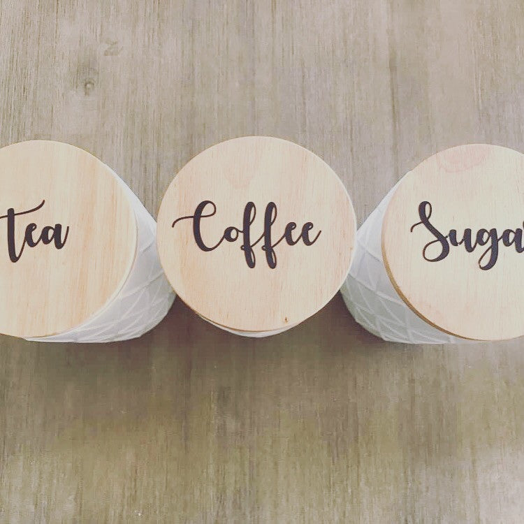 Tea Coffee Sugar Canister Labels - Pretty Little Designs