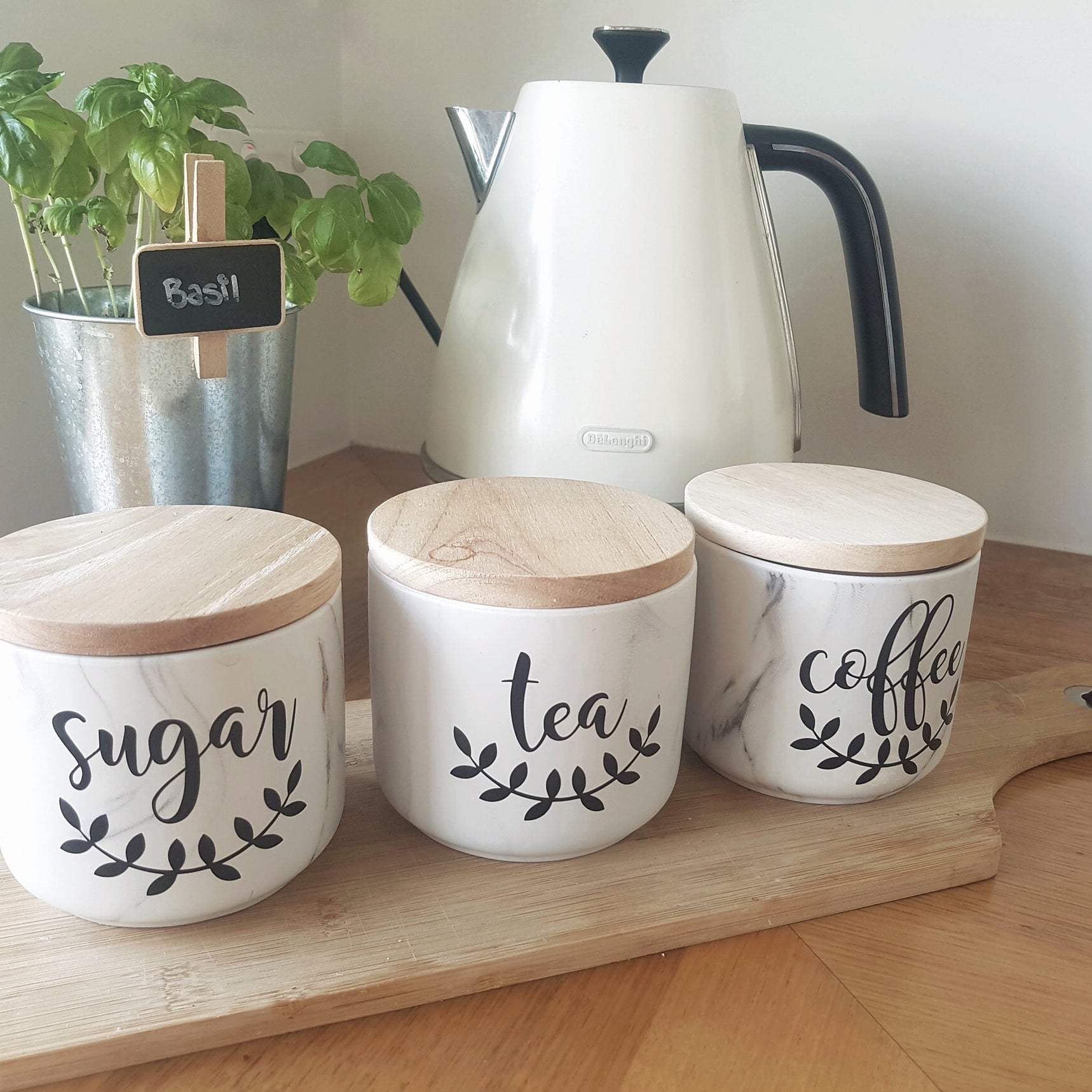 Magnolia Leaf Tea, Coffee Sugar Labels - Pretty Little Designs