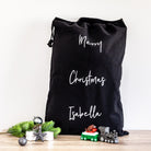 Generous-sized Merry Christmas Santa sack measuring 50cm x 70cm, perfect for toys and gifts.