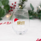 Personalised Christmas Santa's name label stickers, perfect for adding a festive touch to gifts.